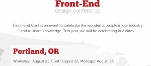 Top Conferences for 2014 4 Front End
